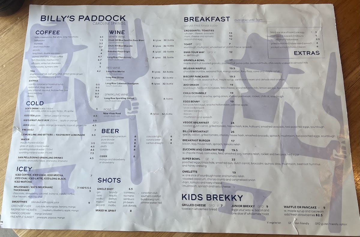 Billy's Paddock Menu - Image 4